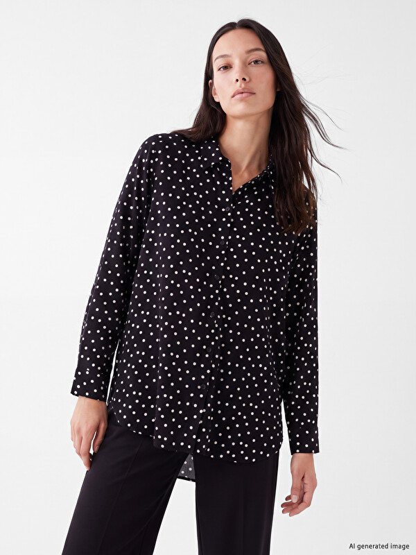 LCWAIKIKI Classic Woman Black Shirt