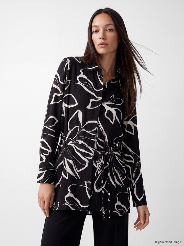 LCW EVERYDAY Patterned Krinkle Women's Shirt Tunic