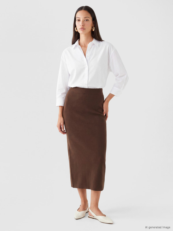 LCW EVERYDAY Elastic Waist Women's Knitwear Skirt