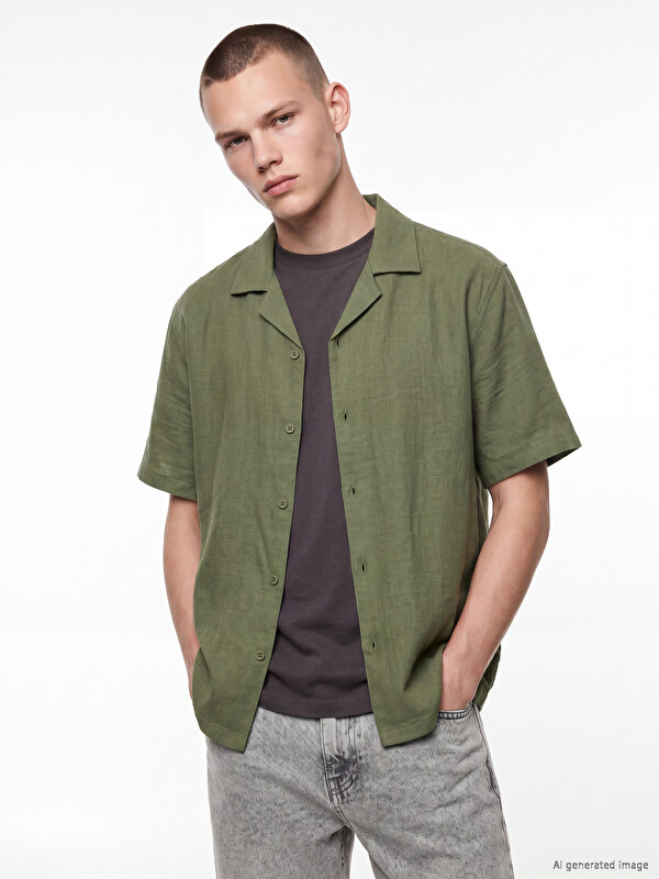 XSIDE Man Green Shirt