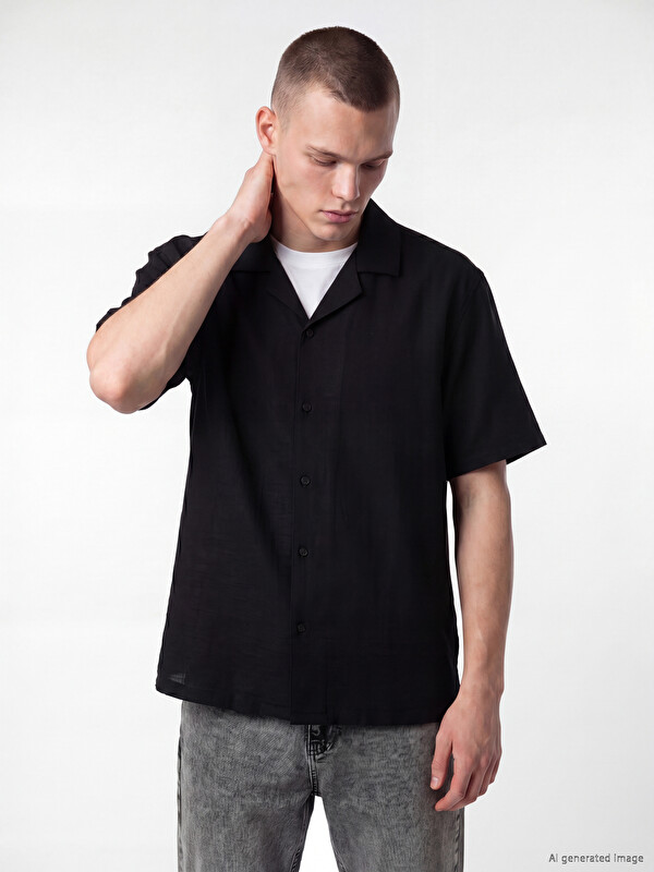 XSIDE Man Black Shirt
