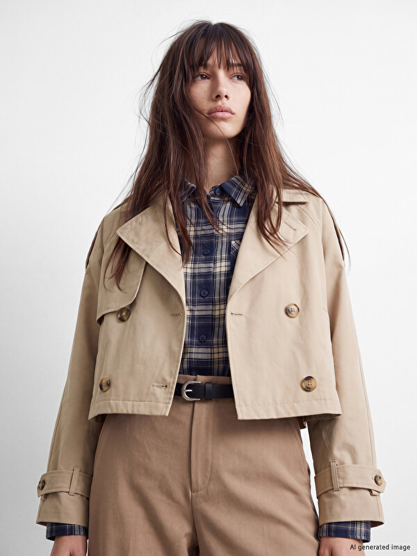 XSIDE Double Breasted Women's Trench Coat