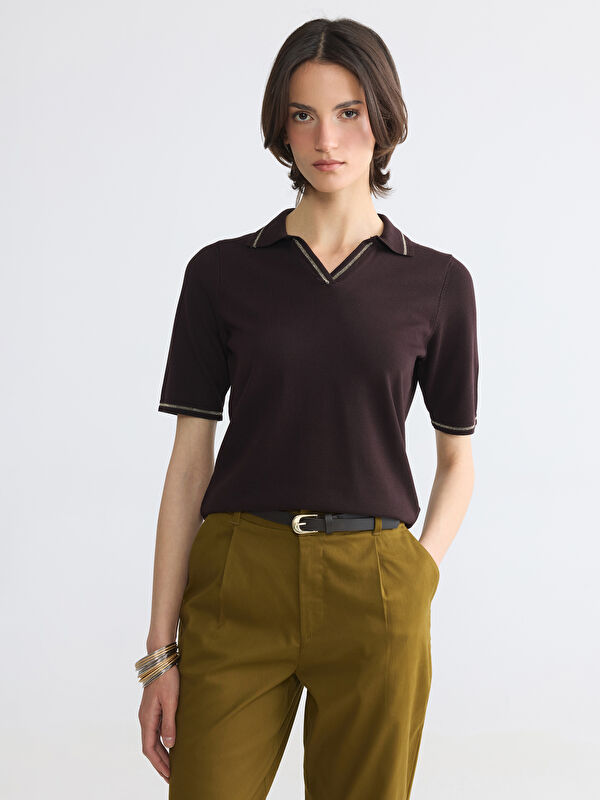 LCW EVERYDAY Polo Yaka Kadın Triko Kazak