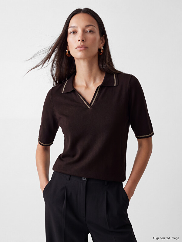 LCW EVERYDAY Polo Yaka Kadın Triko Kazak