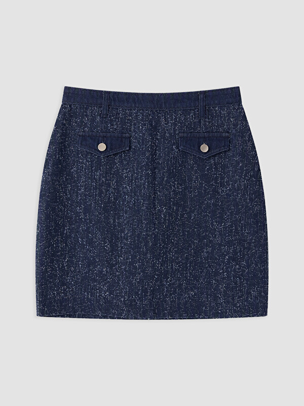 LCW STUDIO Fermuarlı Mini Jean Etek