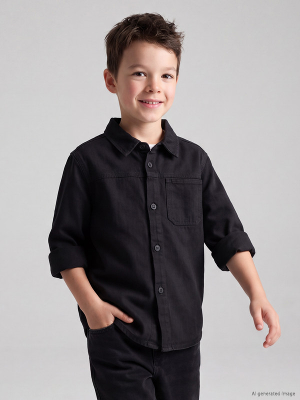 LCW Kids Gabardin Erkek Çocuk Gömlek
