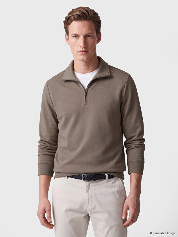 SOUTHBLUE Dik Yaka Erkek Sweatshirt