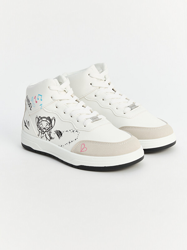 LCW STEPS Lilo & Stitch Printed Girls' Ankle Sneakers