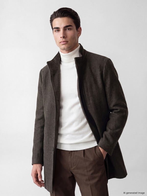 LCWAIKIKI Classic Regular Fit Erkek Kaşe Kaban
