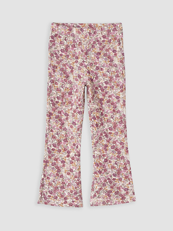 LCW Kids Leggins me këmbë të zgjeruar me brinjë për vajza