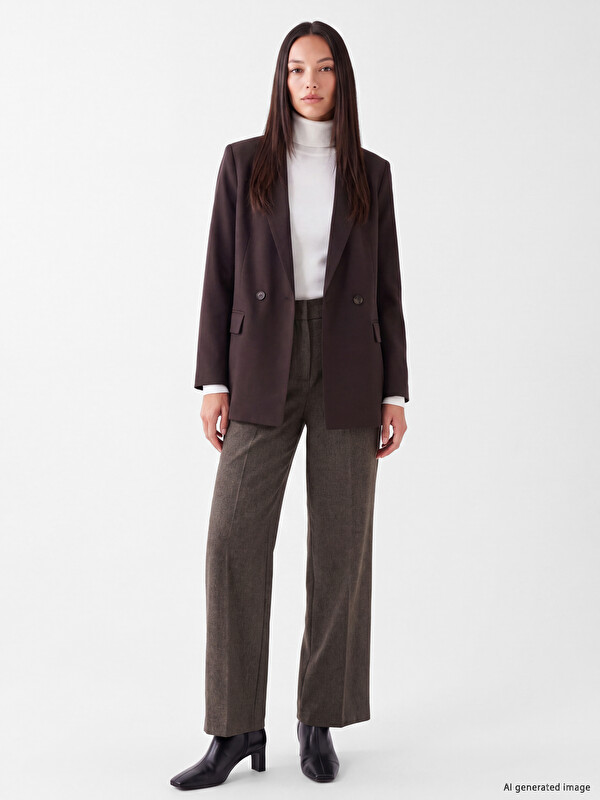 LCWAIKIKI Classic Pantaloni Maro Femeie