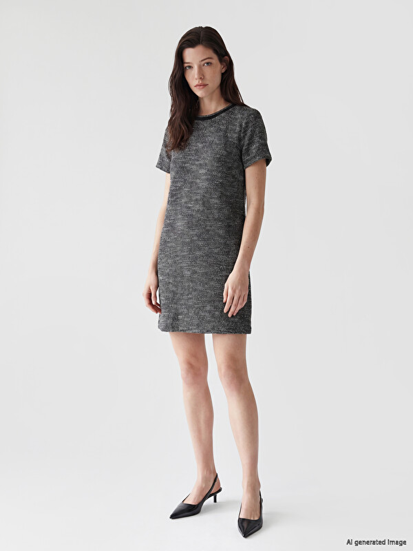 LCWAIKIKI Maternity Платье мини из твида стандартного кроя для женщин