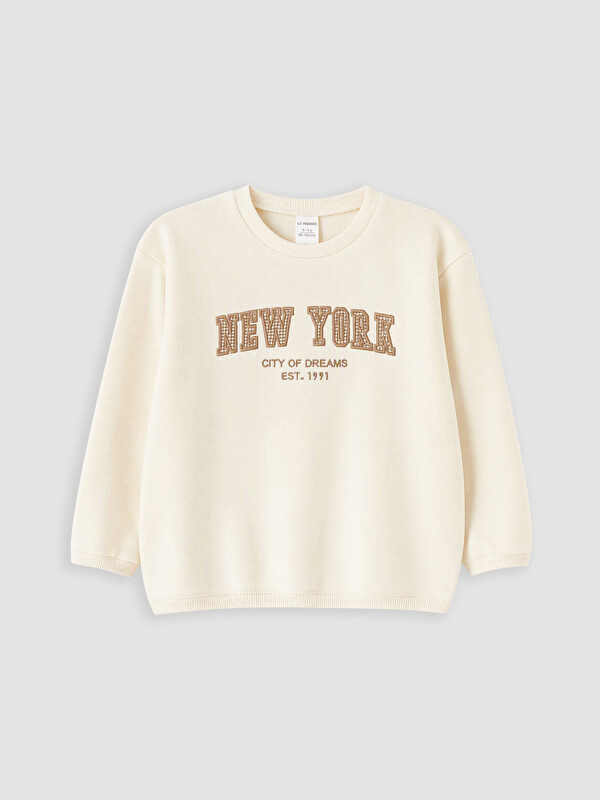 LCW baby New York Baskılı Erkek Bebek Sweatshirt