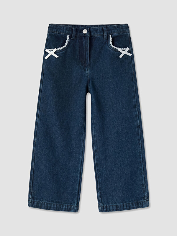 LCW Kids Regular Fit Bow Detail Girls' Jeans