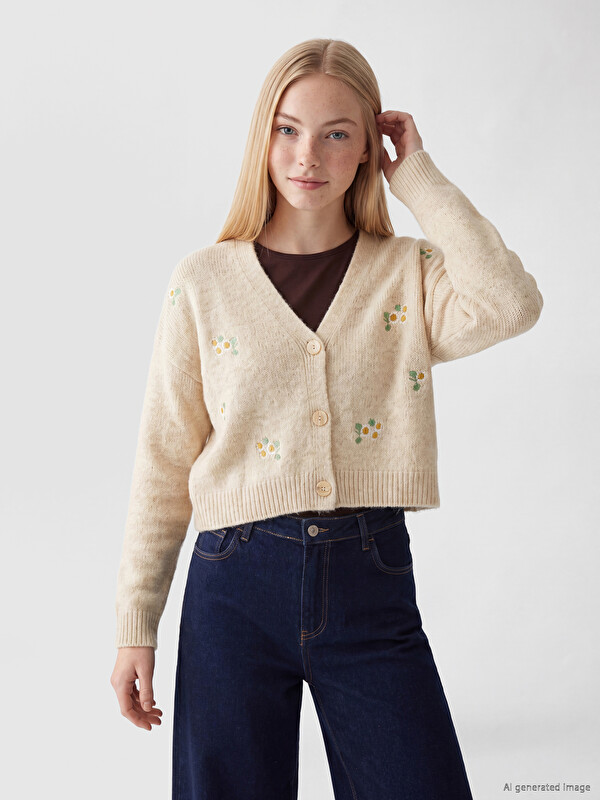 XSIDE Woman Beige Cardigan
