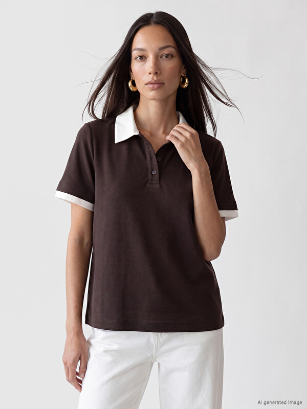 LCW EVERYDAY Polo Yaka Kadın Tişört