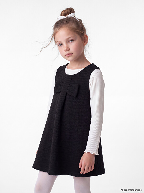 LCW Kids Комплект платья для девочек с бантом