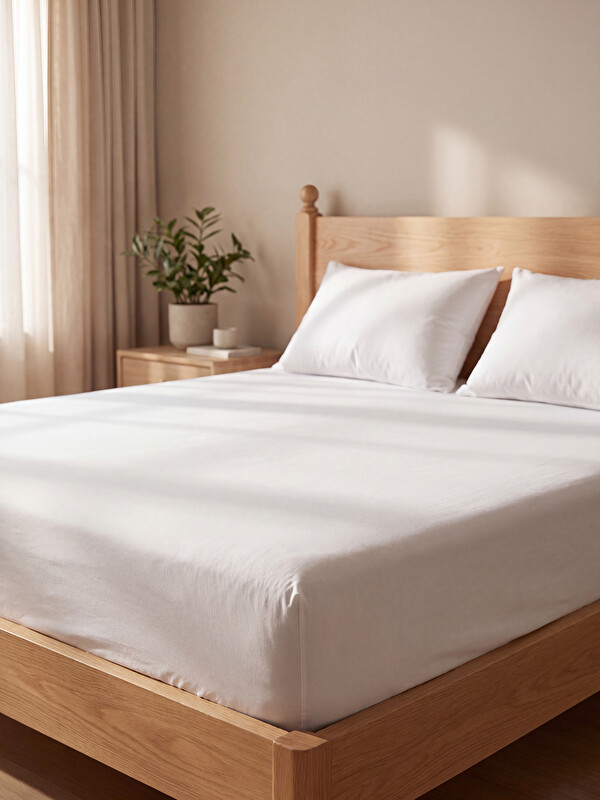 LCW HOME Double Cotton Fitted Sheet