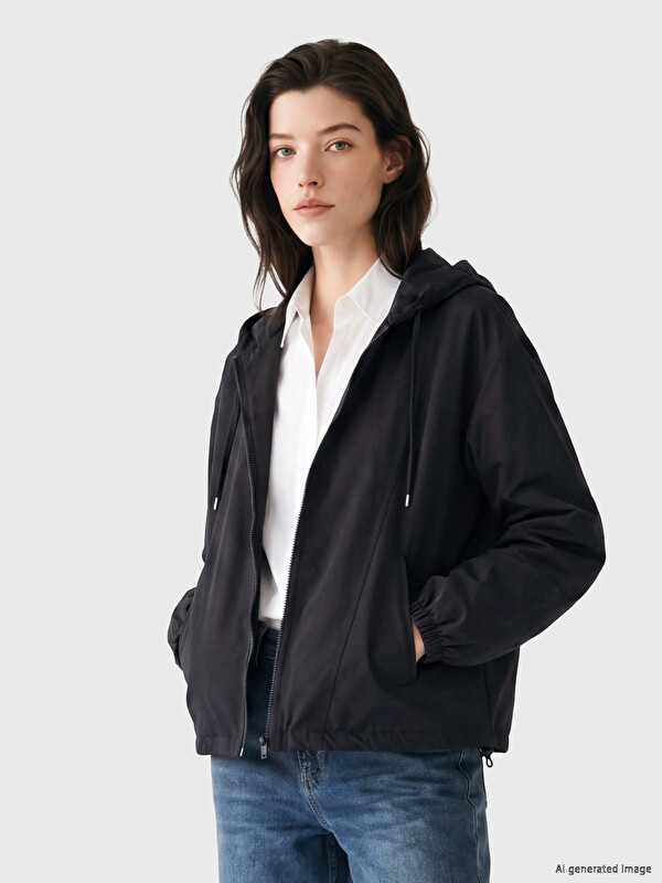 LCW Comfort Женщины Черный Дождевик