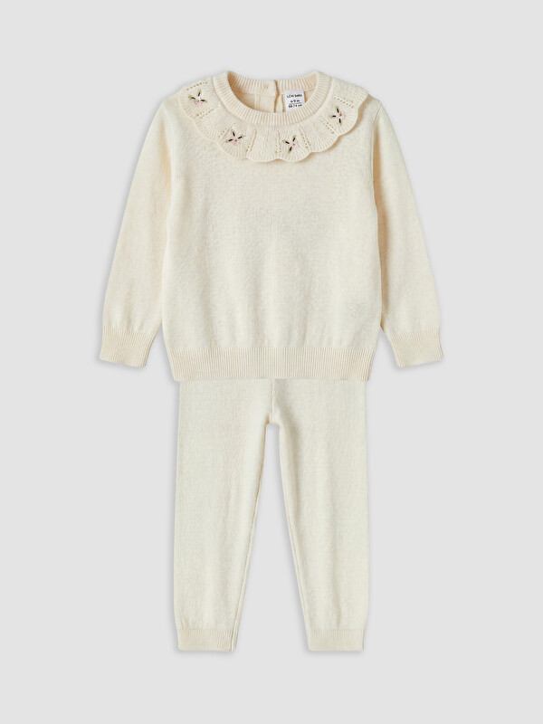 LCW baby Embroidered Baby Girls' Knitwear Set