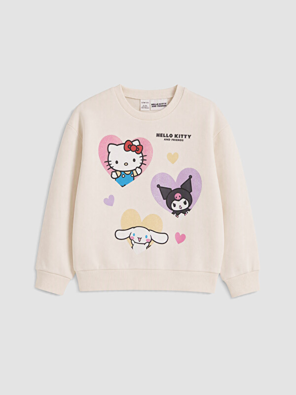 LCW Kids Hello Kitty Baskılı Kız Çocuk Sweatshirt