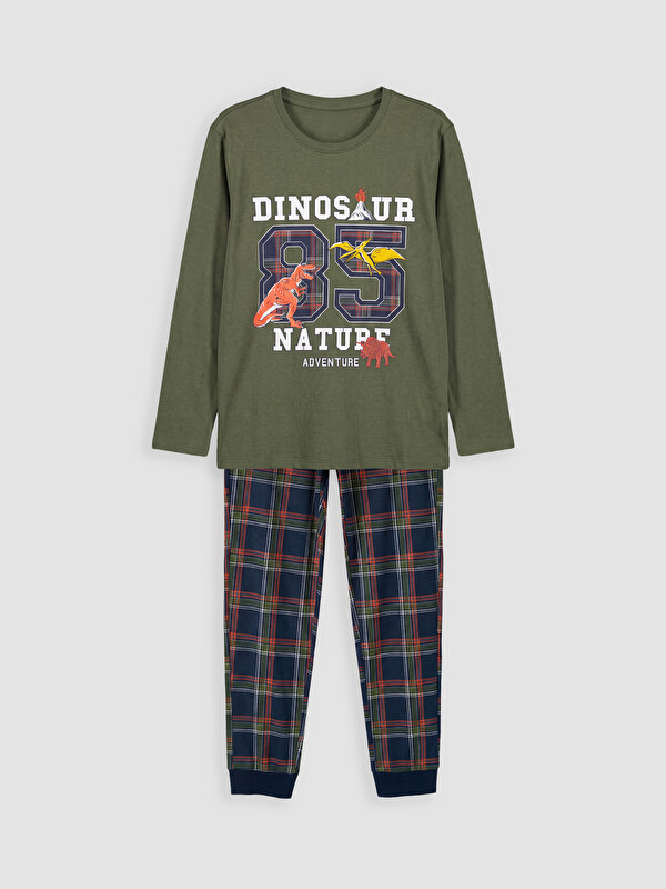 LCW Kids Boy Green Pyjama Set