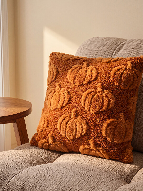 LCW HOME асқабақ кестеленген жастық қап 45x45 cm