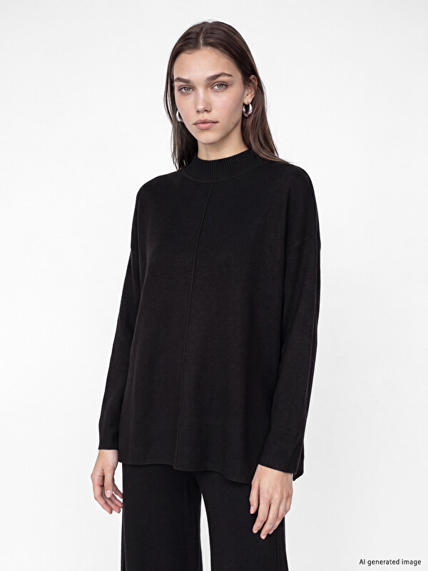 LCW Modest Mock Turtleneck Women's Knitwear Tunic