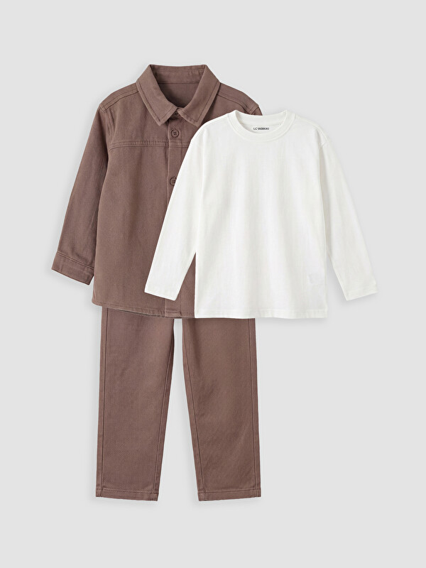 LCW Kids Gabardin Erkek Çocuk 3'lü Takım