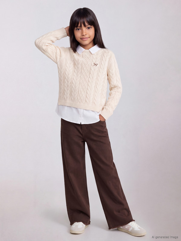 LCW Kids Wideleg Kız Çocuk Jean Pantolon