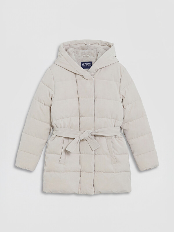 LCW Kids Kapüşonlu Kız Çocuk Şişme Mont
