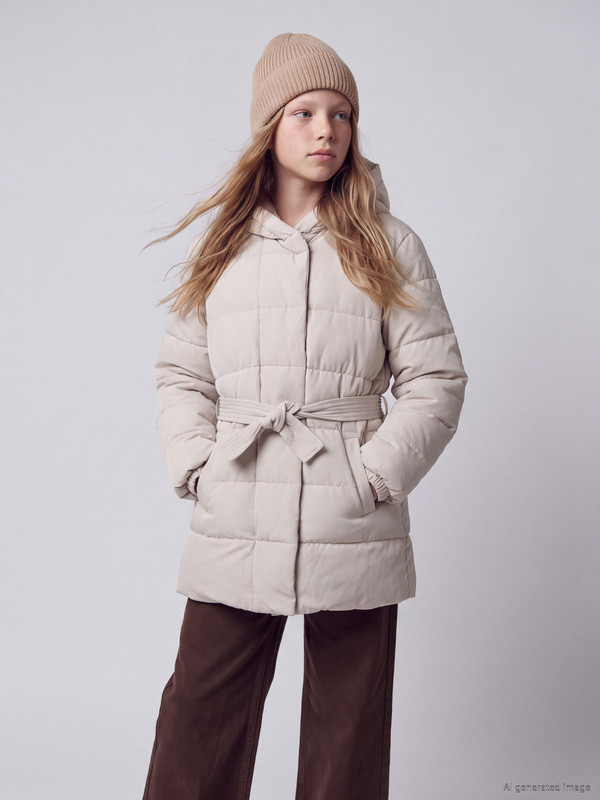 LCW Kids Kapüşonlu Kız Çocuk Şişme Mont