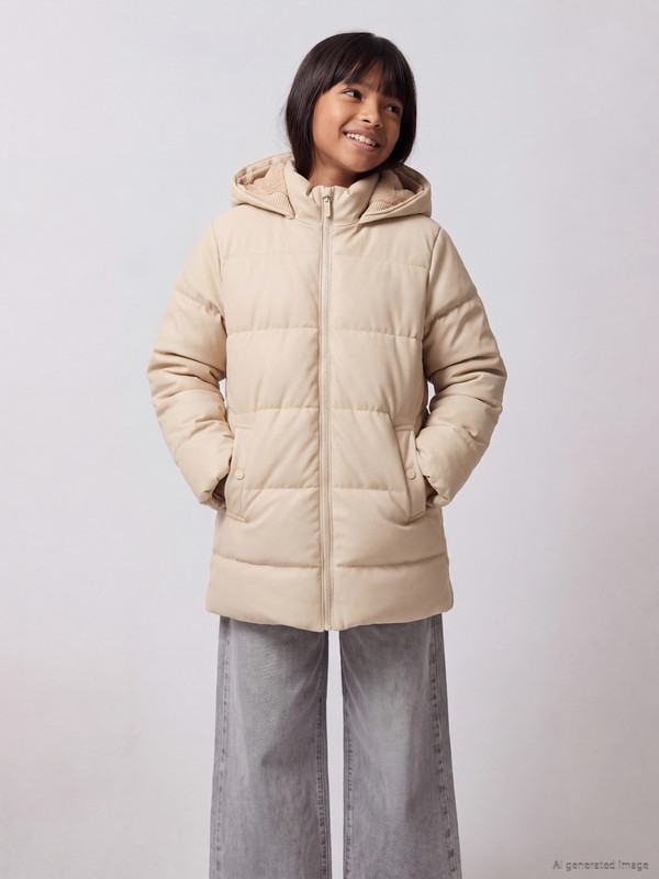LCW Kids Hooded Girls' Puffer Coat