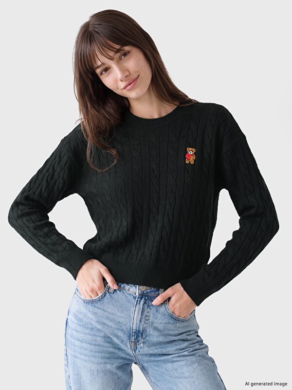XSIDE Cable Knit Patterned Women's Knitwear Sweater