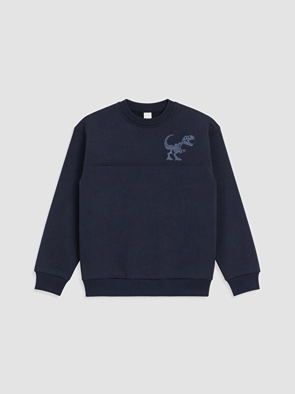 LCW Kids Nakışlı Erkek Çocuk Kalın Sweatshirt
