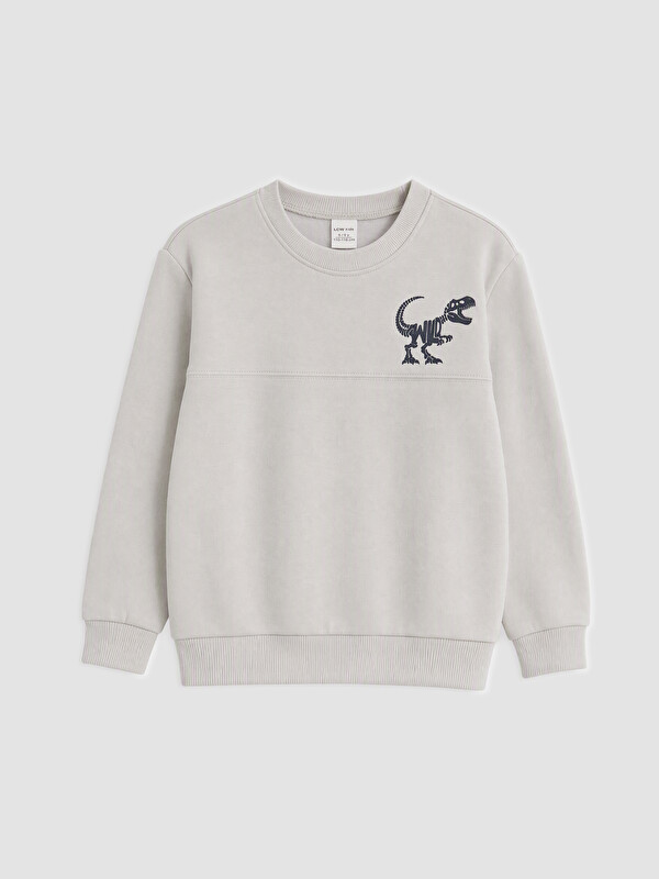 LCW Kids Baskılı Erkek Çocuk Kalın Sweatshirt
