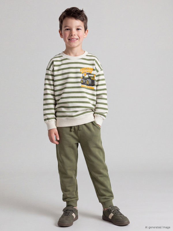 LCW Kids Ensemble Rayé pour Garçon