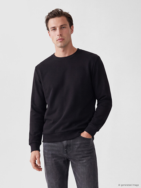 LCWAIKIKI Classic Crew Neck Men's Thick Sweatshirt