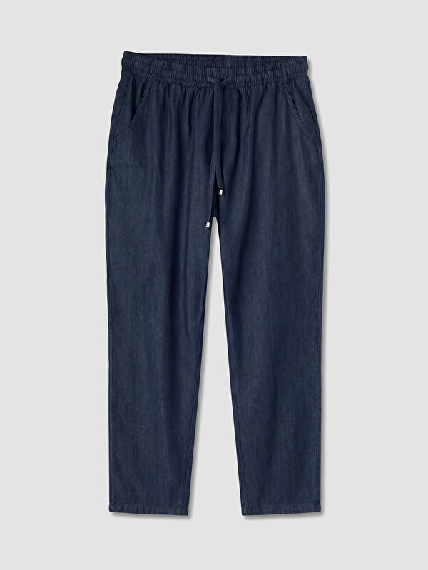 LCWAIKIKI Classic Beli Lastikli Carrot Fit Kadın Jean Pantolon