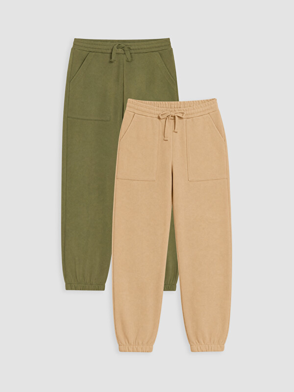 LCW Kids Elastic Waist Boys' Jogger Sweatpants 2 Pack