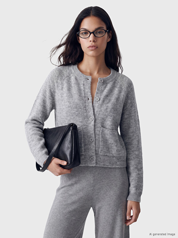 XSIDE Woman Grey Cardigan