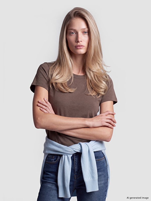 LCW Vision Crew Neck %100 Cotton Women's T-Shirt