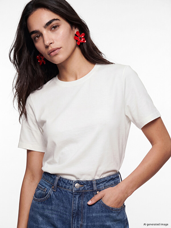 LCW Vision Woman White T-Shirt