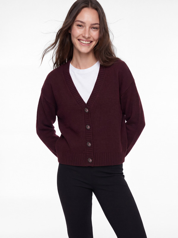 LCW Modest V-подібний виріз Жіночий Трикотажний Кардиган