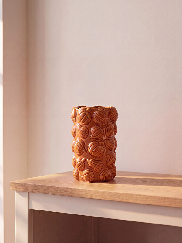 LCW HOME Pumpkin Figured Ceramic Vase