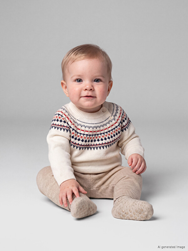 LCW baby Patterned Baby Boys' Knitwear Set