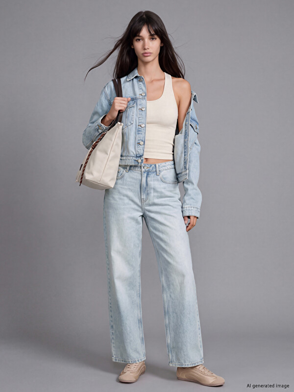 XSIDE Jean large Femme