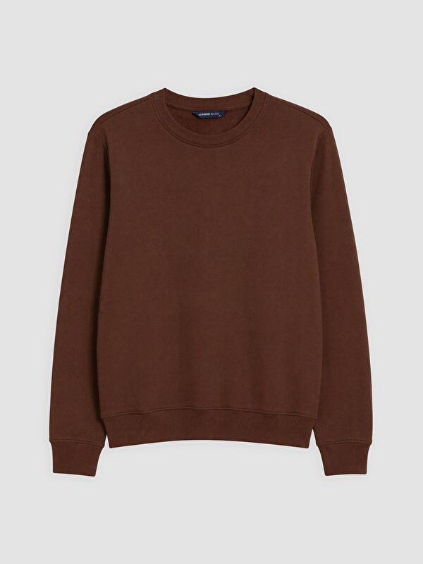 LCWAIKIKI Classic Bisiklet Yaka Erkek Kalın Sweatshirt