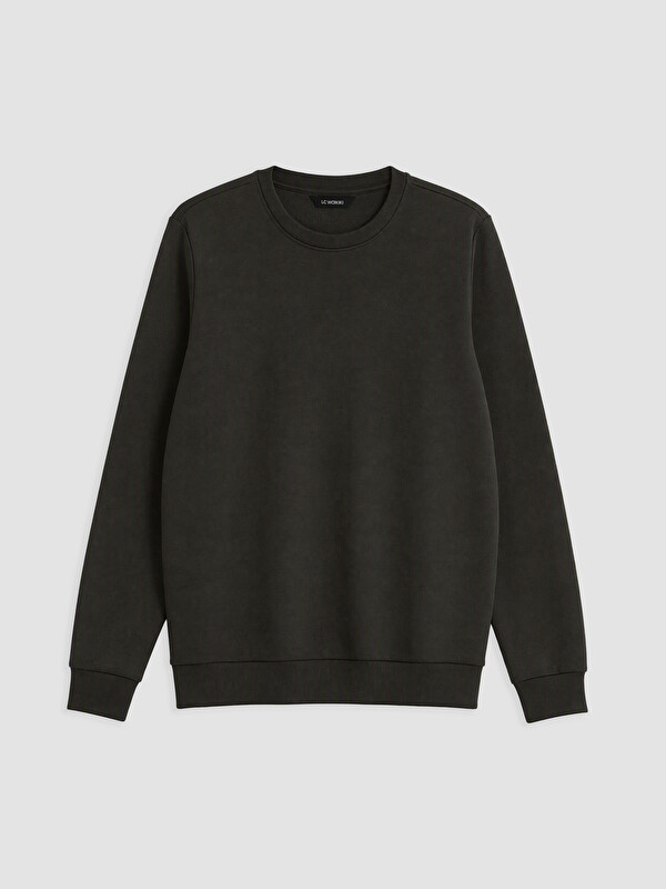 LCWAIKIKI Classic Bisiklet Yaka Erkek Kalın Sweatshirt