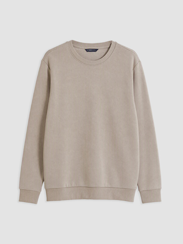 LCWAIKIKI Classic Bisiklet Yaka Erkek Kalın Sweatshirt